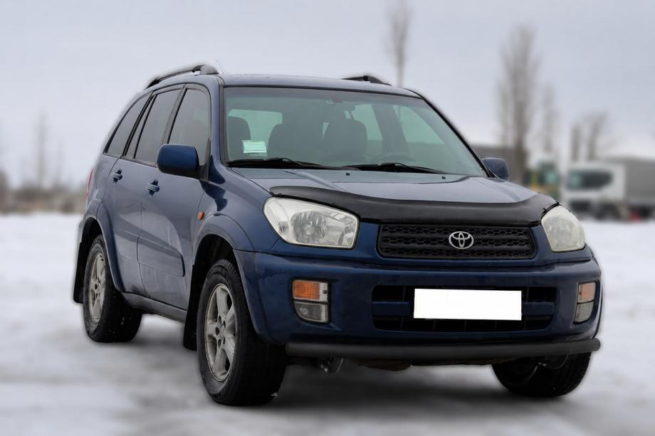 Toyota Rav 4 2001–2005 Voorbumperbescherming ST008 Black (RVS) Foto 2