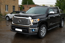 Toyota Tundra 2007–2021 Voorbumperbescherming ST008 Black (RVS) foto 2