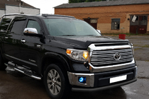 Toyota Tundra 2007–2021 Voorbumperbescherming ST008 Black (RVS) foto 3