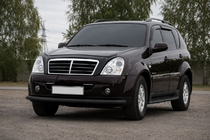 SsangYong Rexton I 2001–2017 Voorbumperbescherming ST008 Black (RVS) foto 1