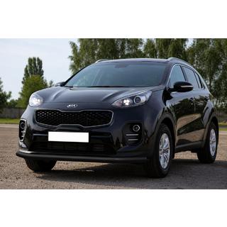 Voorbumperbescherming ST008 Black (RVS) Kia Sportage 2015–2021 foto 1