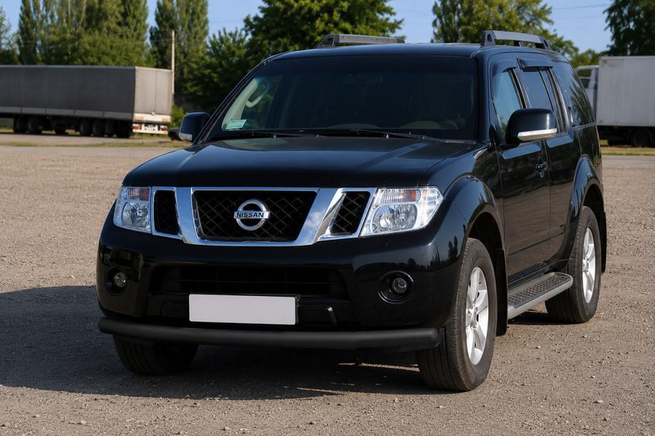 Nissan Pathfinder R51 2005–2014 Frontbescherming ST008-1 Black (RVS) Image
