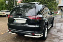 Mitsubishi Pajero Sport 2008–2015 Achterbeschermbeugel AK003-Double (2 stuks, RVS) foto 1