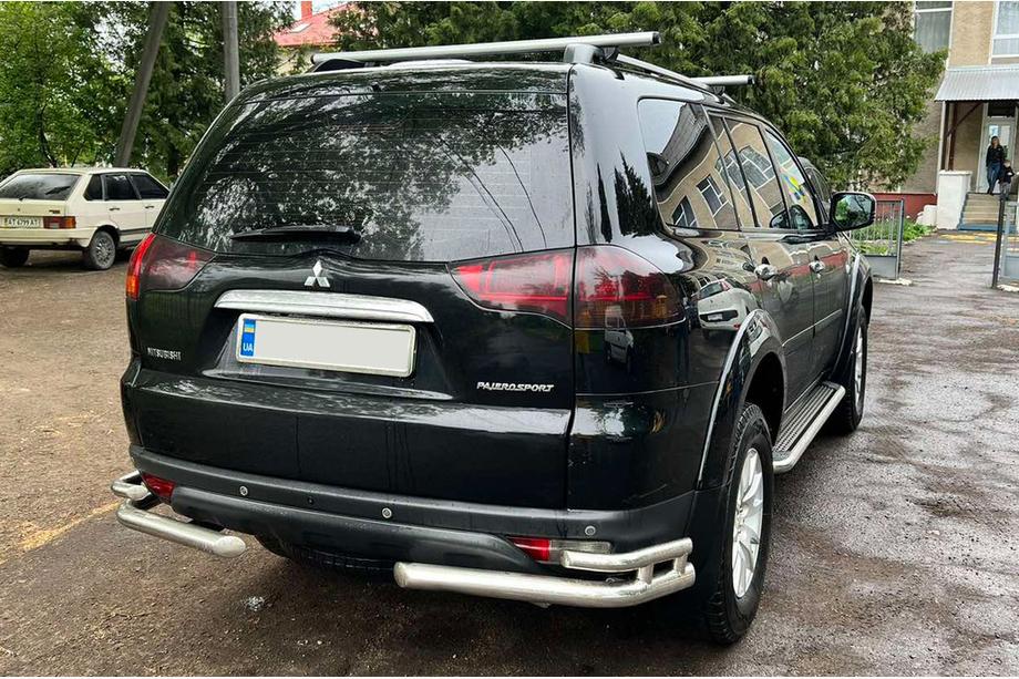 Mitsubishi Pajero Sport 2008–2015 Achterbeschermbeugel AK003-Double (2 stuks, RVS) Image