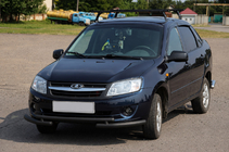 Lada Granta 2011– Frontbeschermbeugel ST009-2 Black (RVS) foto 2