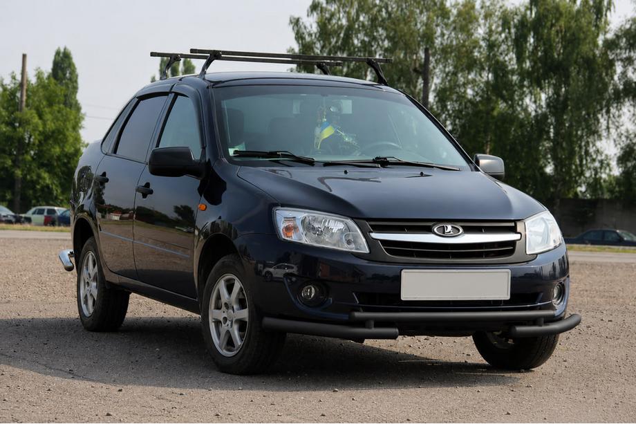 Lada Granta 2011– Frontbeschermbeugel ST009-2 Black (RVS) Image