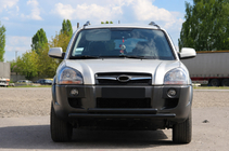 Hyundai Tucson JM 2004– Frontbeschermbeugel ST014 Black (RVS) foto 1