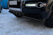 Mitsubishi Pajero Wagon IV 2006–2021 Voorbumperbeschermer ST015 Black (RVS) foto 3