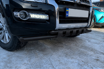 Mitsubishi Pajero Wagon IV 2006–2021 Voorbumperbeschermer ST015 Black (RVS) foto 4