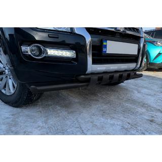 Voorbumperbeschermer ST015 Black (RVS) Mitsubishi Pajero Wagon IV 2006–2021 foto 4