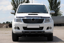 Toyota Hilux 2006–2015 Voorbumperbeschermer ST015 Black (RVS) foto 1