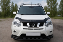 Nissan X-trail T31 2007–2014 Voorbumperbeschermer ST015 Black (RVS) foto 1