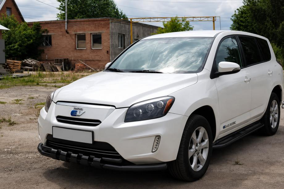 Toyota Rav 4 2006–2013 Voorbumperbeschermer ST015 Black (RVS) Foto 3