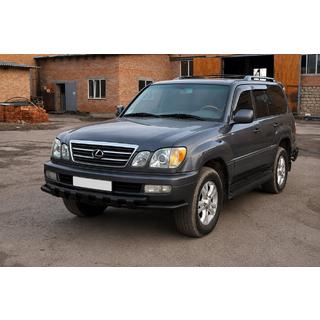 Voorbumperbeschermer ST015 Black (RVS) Lexus LX470 1998–2007 foto 3