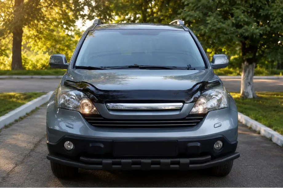 Honda CR-V 2007–2011 Voorbumperbeschermer ST015 Black (RVS) Image