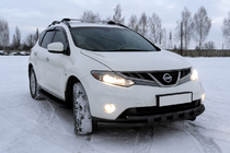 Nissan Murano 2008–2014 RVS frontbeugel ST015 Black foto 1