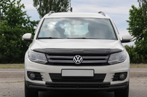 Volkswagen Tiguan 2007–2016 Voorbescherming ST016 Black (RVS) foto 1