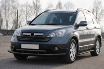 Honda CR-V 2007–2011 Frontbescherming ST018 Black (RVS) foto 2