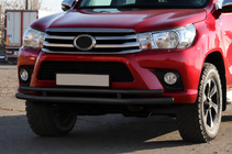 Toyota Hilux 2015– Voorbumperbeschermer ST018 Black (RVS) foto 4