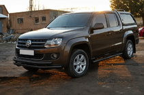 Volkswagen Amarok 2010–2022 Frontbar ST018-2 Black (RVS) foto 3