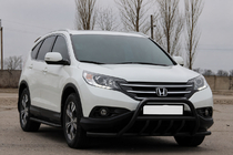 Honda CRV 2012–2016 Frontbullbar WT003-ST-V1 Black (RVS) foto 2