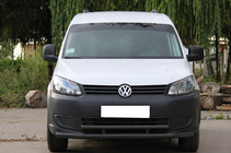 Volkswagen Caddy 2010–2015 Voorste dubbele bullbar 60/48 mm zwart (RVS) foto 1