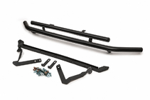 Volkswagen Caddy 2010–2015 Voorste dubbele bullbar 60/48 mm zwart (RVS) foto 2