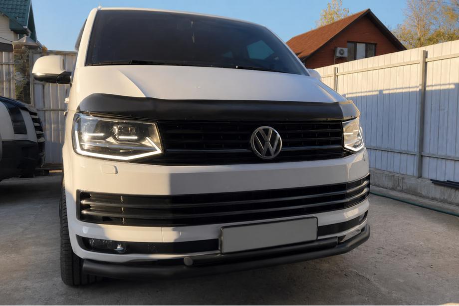 Volkswagen T6 2015–2024 Dubbele frontbalk ST011 Black (RVS) Image