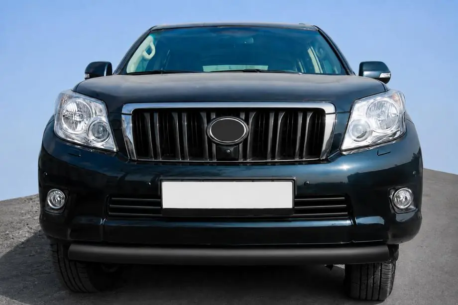 Toyota Land Cruiser Prado 120 2002–2009 Voorste beschermbeugel ST008 Black (RVS) Image