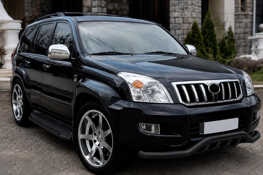 Toyota Land Cruiser Prado 120 2002–2009 Voorbumperbeugel ST011 Black (RVS) Image