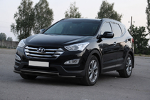 Hyundai Santa Fe 3 2012–2018 Voorbumperbeugel ST014 Black (RVS) foto 4