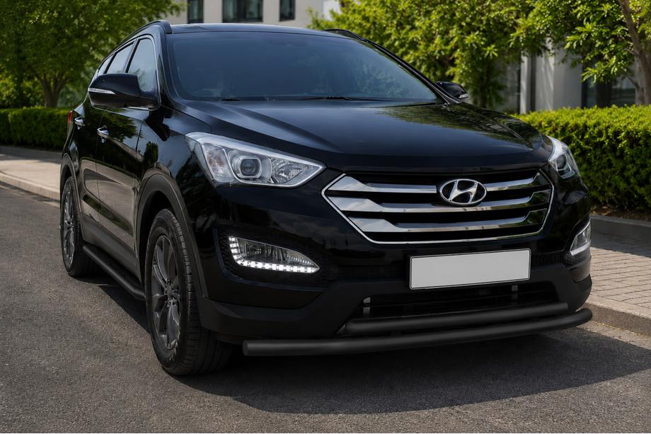 Hyundai Santa Fe 3 2012–2018 Voorbumperbeugel ST014 Black (RVS) Image
