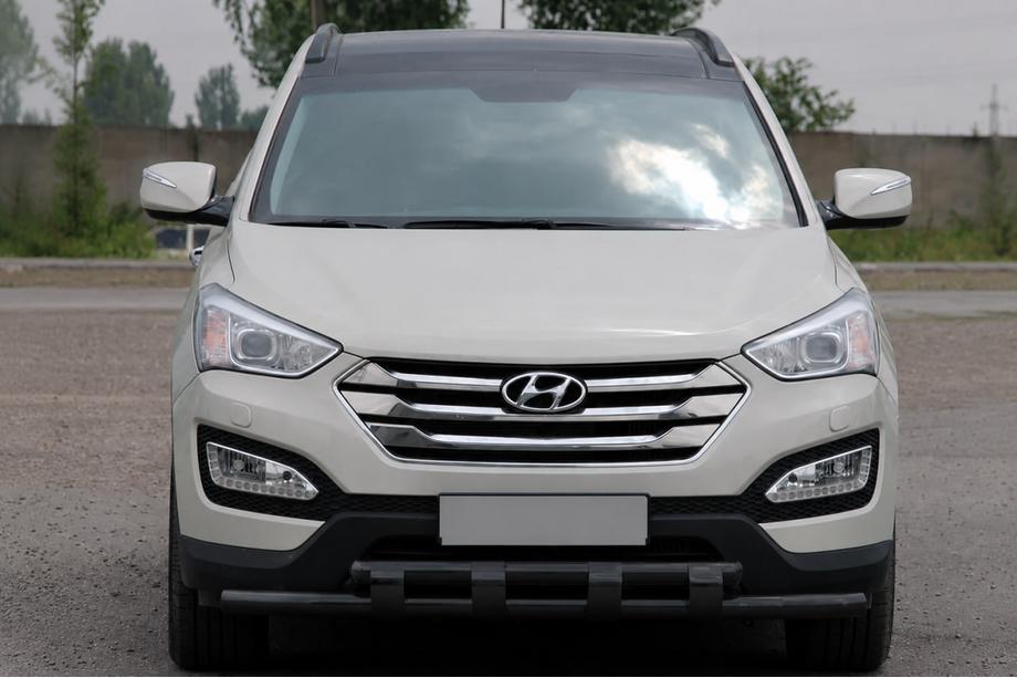 Hyundai Santa Fe 3 2012–2018 Bullbar ST015 Black (RVS) Image