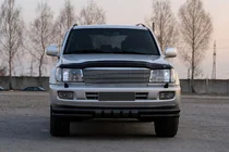 Toyota Land Cruiser 100 1998–2007 Bullbar ST015 Black (RVS) foto 1