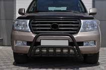 Toyota Land Cruiser 200 2007–2021 Voor bullbar WT002 Black (roestvrij staal) foto 1