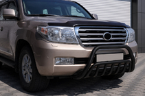 Toyota Land Cruiser 200 2007–2021 Voor bullbar WT002 Black (roestvrij staal) foto 2
