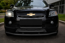 Chevrolet Captiva 2006–2019 Voorbumperbescherming 3-delig Black (roestvrij staal) foto 1