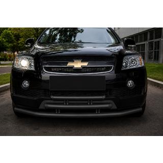 Voorbumperbescherming 3-delig Black (roestvrij staal) Chevrolet Captiva 2006–2019