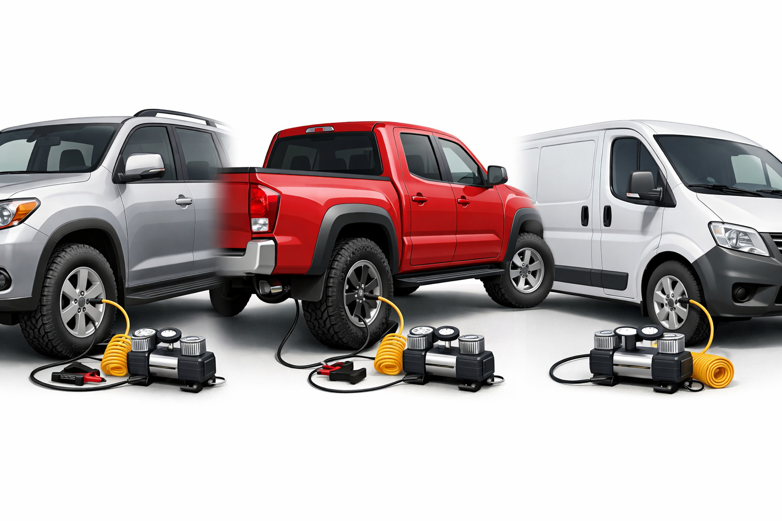 Welke compressor heb je nodig voor SUV, pickup of busje