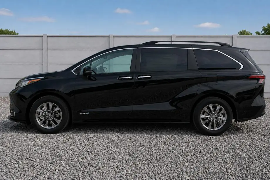 Toyota Sienna 2020– Geïntegreerde dakrails zwart OEM (aluminium) Foto 1