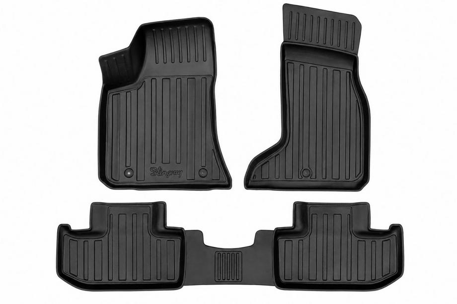 Dodge Challenger 2008–2023 Stingray 3D rubberen vloermatten voor het interieur (4WD, 4 stuks) Image