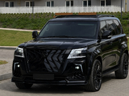 Nissan Patrol Y62 2010–2024 Zwarte dakrails (aluminium) foto 2