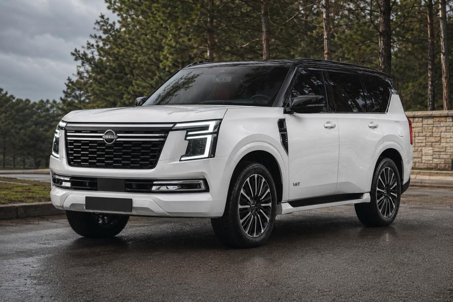 Nissan Patrol Y63 2025– Geïntegreerde dakrails zwart OEM (aluminium) Image