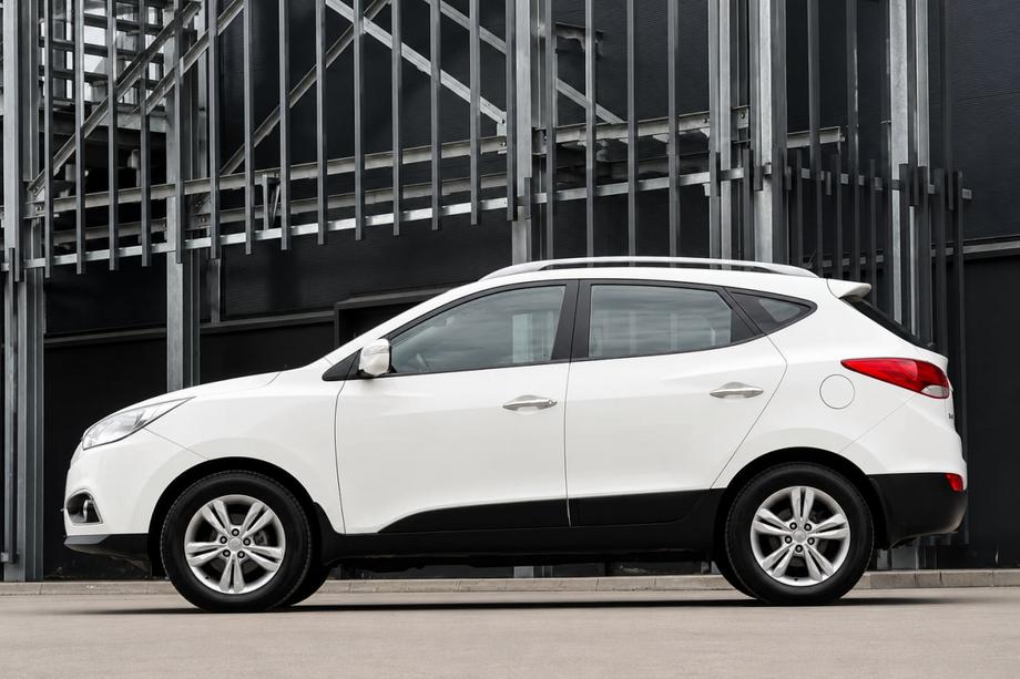 Hyundai IX-35 2010–2015 OEM dakrails grijs (ABS-kunststof, montage met lijm) Foto 1
