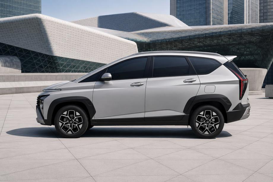 Hyundai Stargazer 2022– Geïntegreerde grijze OEM dakrails (aluminium) Image