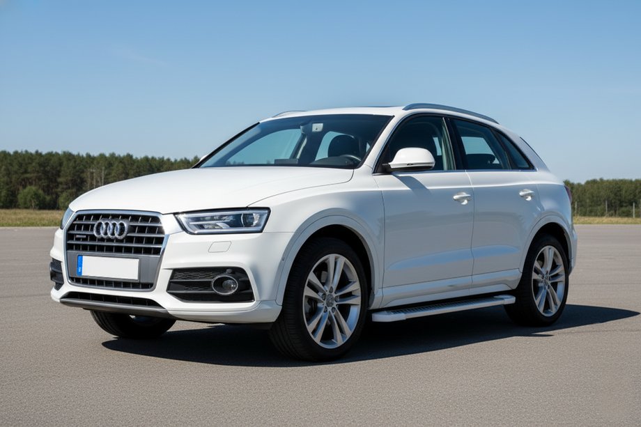Audi Q3 2011–2019 Side steps Allmond White (2 st., aluminium) Image