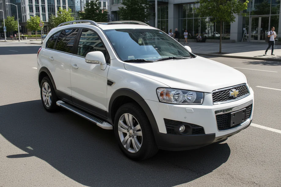 Chevrolet Captiva 2006–2019 Side steps Allmond White (2 st., aluminium) Image
