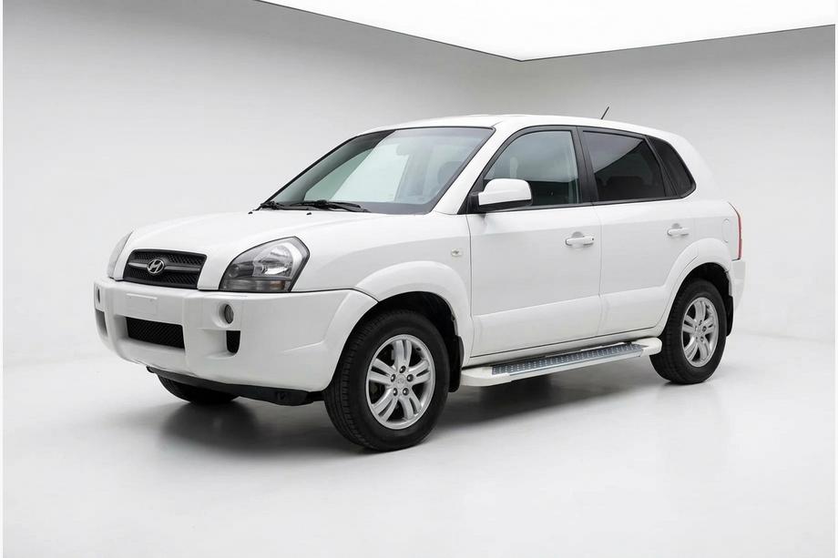 Hyundai Tucson JM 2004– Side steps Allmond White (2 st., aluminium) Image