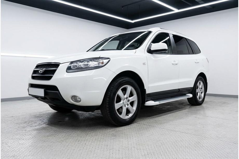 Hyundai Santa Fe 2 2006–2012 Side steps Allmond White (2 st., aluminium) Image