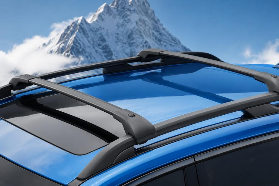 Subaru Forester 2013–2018 Dakdragers (dwarsdragers) zwart voor standaard dakrails OEM (Aluminium) Image